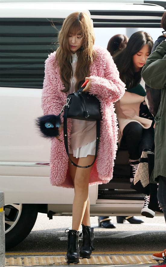 celeb bag obsessions Tiffany wearing FW14 Pre-Collection By The Way Bag with Bag Bugs2.jpg